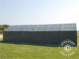 Capannone tenda PRO 4x12x2x3,1m, PVC, Grigio