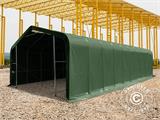 Lagertält PRO 6x18x3,7m PVC med takpanel, Grön