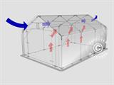Storage shelter PRO 4x6x2x3.1 m, PVC, Green Storage shelter PRO 4x6x2x3.1 m, PVC, Green