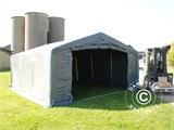 Opslagtent PRO 5x8x2x3,39m, PVC, Grijs