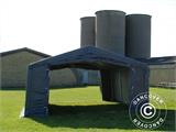 Capannone tenda PRO 5x8x2x3,39m, PVC, Grigio