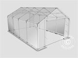 Storage shelter PRO 5x8x2x3.39 m, PVC, Grey