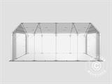 Carpa grande de almacén PRO 5x8x2x3,39m, PVC, Gris Carpa grande de almacén PRO 5x8x2x3,39m, PVC, Gris