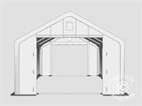 Storage shelter PRO 5x8x2x3.39 m, PVC, Grey