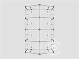 Storage shelter PRO 5x8x2x3.39 m, PVC, Grey