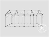 Carpa grande de almacén PRO 5x8x2x3,39m, PVC, Gris