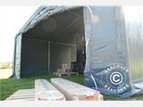 Carpa grande de almacén PRO 5x8x2,5x3,89m, PVC, Gris