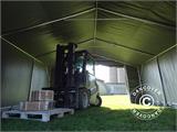 Opslagtent PRO 5x8x2,5x3,89m, PVC, Grijs