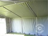 Lagertält PRO 5x8x2,5x3,89m, PVC, Grå