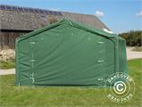 Lagerzelt PRO 5x8x2,5x3,89m, PVC, Grün