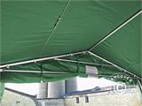 Carpa grande de almacén PRO 5x8x2,5x3,89m, PVC, Verde