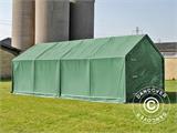 Storage shelter PRO 4x8x2x3.1 m, PVC, Green