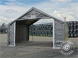Carpa grande de almacén PRO 5x4x2x3,39m, PVC, Gris Carpa grande de almacén PRO 5x4x2x3,39m, PVC, Gris