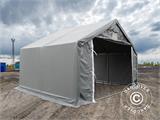 Carpa grande de almacén PRO 5x4x2x3,39m, PVC, Gris Carpa grande de almacén PRO 5x4x2x3,39m, PVC, Gris