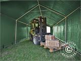 Tenda de armazenagem PRO 4x8x2,5x3,6m, PVC, Verde