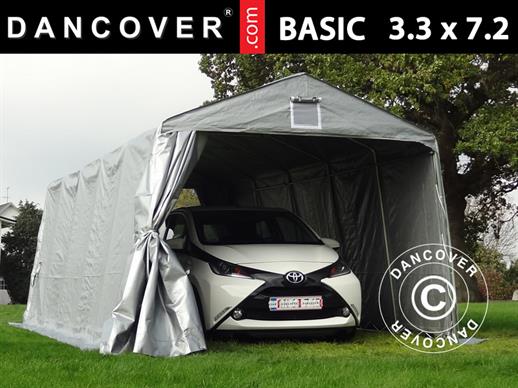 Garažni šator Basic 3,3x7,2x2,4m PE, Siva