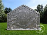 Carpa grande de almacén PRO 4x8x2x3,1m, PE, Gris