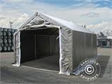 Capannone tenda PRO 4x6x2x3,1m, PE, Grigio