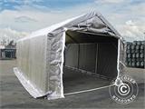 Capannone tenda PRO 4x6x2x3,1m, PE, Grigio