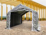 Storage shelter PRO 4x6x2x3.1 m, PE, Grey