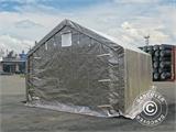 Carpa grande de almacén PRO 4x6x2x3,1m, PE, Gris