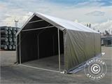 Storage shelter PRO 4x6x2x3.1 m, PE, Grey