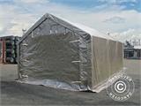 Capannone tenda PRO 4x6x2x3,1m, PE, Grigio