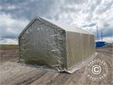 Capannone tenda PRO 4x6x2x3,1m, PE, Grigio