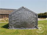 Tenda de armazenagem PRO 4x6x2x3,1m, PE, Cinza