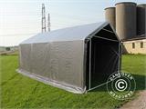 Storage shelter PRO 4x6x2x3.1 m, PE, Grey