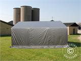 Storage shelter PRO 4x6x2x3.1 m, PE, Grey