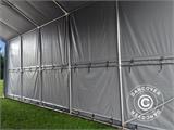 Carpa grande de almacén PRO XL 4x10x3,5x4,59m, PE, Gris