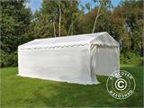 Carpa de almacén Basic 2 en 1, 4x6m PE, Blanco