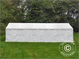 Tente de stockage Basic 2-en-1, 5x10m PE, blanc