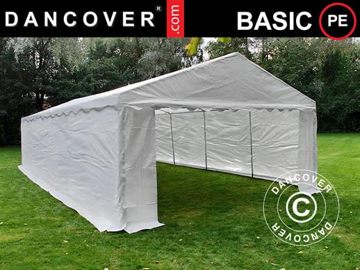 Lagerzelt-Basic 2-in-1, 6x12m PE, weiß