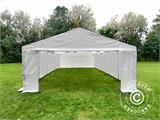 Tente de stockage Basic 2-en-1, 6x12m PE, blanc