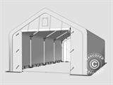 Storage shelter PRO 5x8x2.5x3.89 m, PE, Grey
