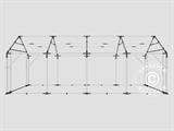 Carpa grande de almacén PRO 5x8x2x3,39m, PE, Gris Carpa grande de almacén PRO 5x8x2x3,39m, PE, Gris