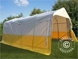 Opslag werktent PRO 3,6x6x2,68m, PVC, Wit/Geel, Vlamvertragend