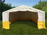 Noliktavas darba telts PRO 5x10m, PVC, Balta/Dzeltena, Ugunsizturīga