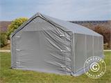 Carpa grande de almacén PRO 5x10x2x3,39m, PE, Gris