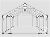 Noliktavas telts PRO 5x10x2x3,39m, PE, Pelēks