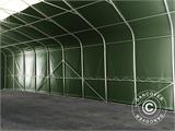 Carpa grande de almacén PRO 6x12x3,7m PVC con panel tragaluz de techo, Verde Carpa grande de almacén PRO 6x12x3,7m PVC con panel tragaluz de techo, Verde