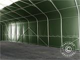 Tente de Stockage PRO 6x12x3,7m PVC avec lucarne, Vert