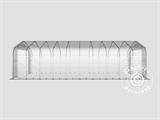Carpa grande de almacén PRO 6x12x3,7m PVC con panel tragaluz de techo, Gris Carpa grande de almacén PRO 6x12x3,7m PVC con panel tragaluz de techo, Gris