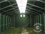 Storage shelter PRO 7x7x3.8 m PVC w/skylight, Green