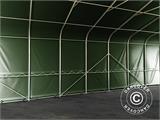 Tenda de armazenagem PRO 7x7x3,8m PVC c/painel de cobertura de teto, Verde