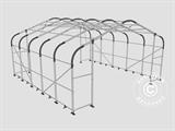 Carpa grande de almacén PRO 7x7x3,8m PVC con panel tragaluz de techo, Verde