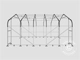 Lagerzelt PRO 7x7x3,8m PVC mit Dachfenster, Grün