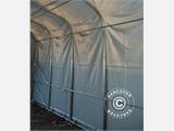 Carpa grande de almacén PRO 7x7x3,8m PVC con panel tragaluz de techo, Verde